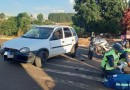 Motociclista fica ferido em colisão com carro