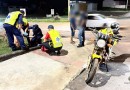 Motociclista é resgatado após queda na Avenida Willy Barth