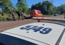 Motociclista sofre acidente na BR-282