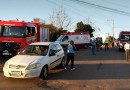 Colisão entre veículo e motocicleta deixa homem ferido no Bairro Três Fronteiras