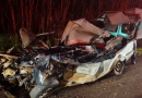 Motorista morre ao colidir de frente com ônibus na BR-282