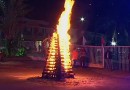 Fogueira de São João é confundida com incêndio em escola
