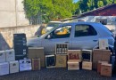 Polícia apreende 51 caixas de vinho argentino em área de mata