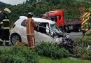 Acidente entre carro e carreta deixa vítima fatal na BR-470