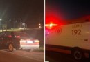 Motorista embriagado bate em ambulância durante atendimento de atropelamento