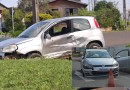 Acidente entre veículos deixa trânsito em meia pista
