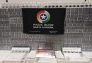 Polícia Militar encontra 1140 maços de cigarros contrabandeados durante abordagem a ônibus de linha