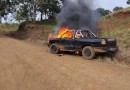 Caminhonete é destruída por incêndio na Linha Alto Alegre