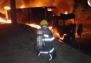 Bombeiros utilizam 16 mil litros de água para combater incêndio em caminhão