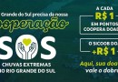 Campanha promovida pelo Sicoob arrecada valor superior a R$ 8,5 milhões para o Rio Grande do Sul