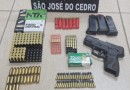 Polícia Civil apreende arma e mais de 180 munições durante operação