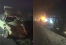 Homem fica ferido em colisão frontal entre Brasília e Carreta na SC-283