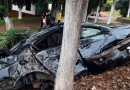 Saída de pista na BR-163 deixa duas pessoas feridas