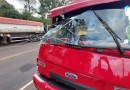 Colisão traseira mobiliza Corpo de Bombeiros e PRF na BR 163