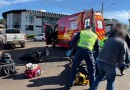 Motociclista fica ferido em colisão no centro