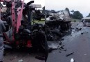 Motorista morre em acidente entre caminhões na BR-282 em Vargeão
