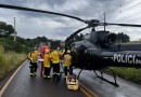 Colisão entre carro e caminhão deixa homem e criança feridos na SC-484