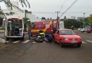 Colisão envolvendo carro e moto é registrada próximo ao antigo Theodureto