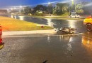 Colisão entre carro e moto deixa homem ferido em Ponte Serrada