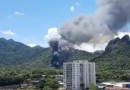 Projac, centro de produção da Globo, arde em chamas e imagem impressiona