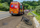 Ciclista fica gravemente ferida em queda na BR-282 entre SMOeste e Paraíso