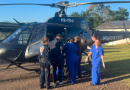 Jovem é transferido de helicóptero após grave acidente de moto no Oeste Catarinense