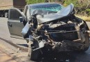Acidente entre caminhonete e carreta na BR-282 deixa um ferido