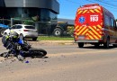 Motociclista fica ferido em colisão com carro