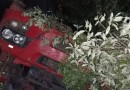 Caminhoneiro capota veículo após carreta apresentar problemas nos freios