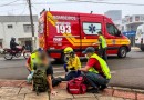Motociclista fica ferido em acidente no centro
