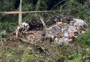 Motorista morre após caminhão carregado com placas solares capotar às margens do Contorno Viário