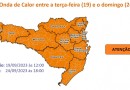 Defesa Civil emite alerta de onda de calor em Santa Catarina