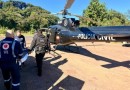 Trabalhador é socorrido de helicóptero após ter parte do corpo esmagado por esteira no Oeste