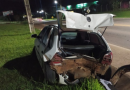 Colisão traseira na SC-163 deixa mulher ferida