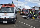 Forças de segurança simulam socorro para vítimas de acidente de trânsito com motocicleta na Av. Sete de Setembro