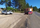 Colisão frontal entre veículos de passeio é registrada na BR-282