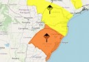 SC entra em alerta laranja de perigo para tempestades com ventos, chuva intensa e granizo