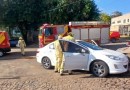Motorista sofre mal súbito e bate veículo contra caixas d’água