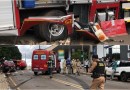 Acidente envolve camionete e caminhão do Corpo de Bombeiros no Alvorada