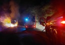 Incêndio em carreta deixa trânsito interrompido na BR 282