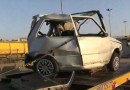 Fiat Uno vira uma 'bola' e condutor morre após ser atropelado em SC