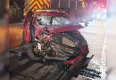 Idoso fica ferido em colisão envolvendo carro e carreta