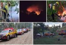 Bombeiros da região combatem por aproximadamente 20 horas incêndio em vegetação