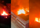 Incêndio de grandes proporções atinge igreja e restaurante no Oeste de SC