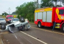 Furto de carro termina com capotamento e 3 pessoas presas em SC