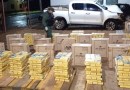 Caminhonete colide em residência durante fuga com quase 39 mil pacotes de cigarros avaliados em 74 milhões de pesos