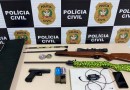 Após ameaças, Polícia Civil prende homem e apreende armas e munições