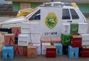 40 caixas de vinhos são apreendidas e uma pessoa é presa após abordagem policial à um Fiat/Uno