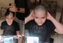 Menino raspa cabelos em videochamada para amigo internado com câncer [vídeo]