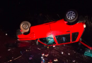 Passageiro fica ferido em saída de pista na BR-282